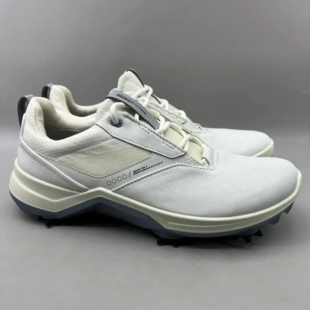 ECCO Biom G5 Gore-Tex Golf Shoes Women Size 7.5 White Comfort Spiked Sneakers
